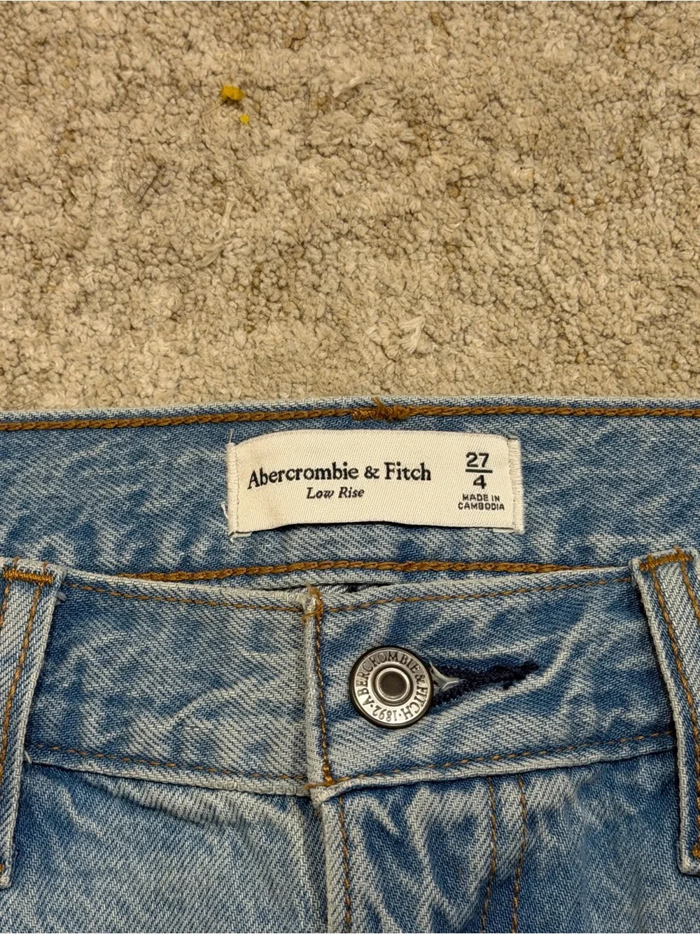 Abercrombie and fitch Light Blue Denim Mini Skirt - Low Rise - Picture 3 of 5